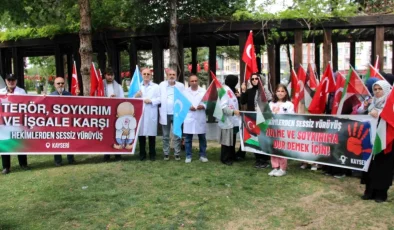 Kayseri’deki Hekimler İsrail’in Filistin’e Saldırılarına Tepki Gösterdi