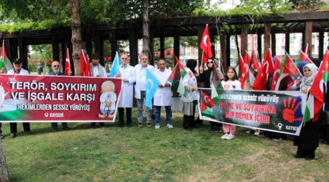 Kayseri’deki Hekimler İsrail’in Filistin’e Saldırılarına Tepki Gösterdi
