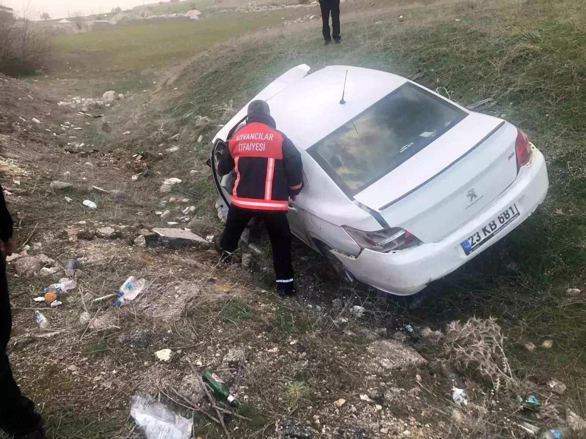 Elazığ’da Takla Atan Araçta Bir Yaralı